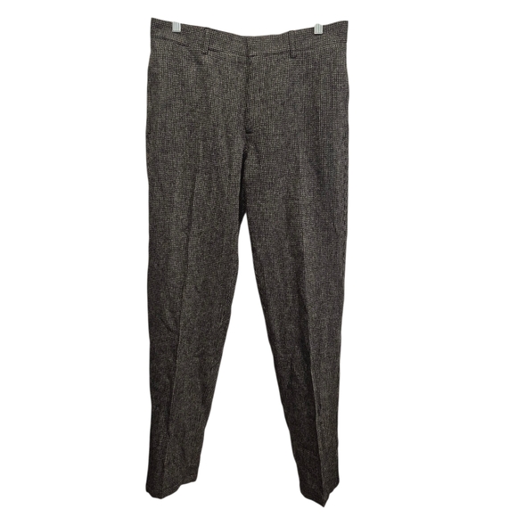 New Sandro Paris 100% Virgin Wool Tweed Classic Trousers Pants Gray Size 40 NWT - Picture 1 of 8